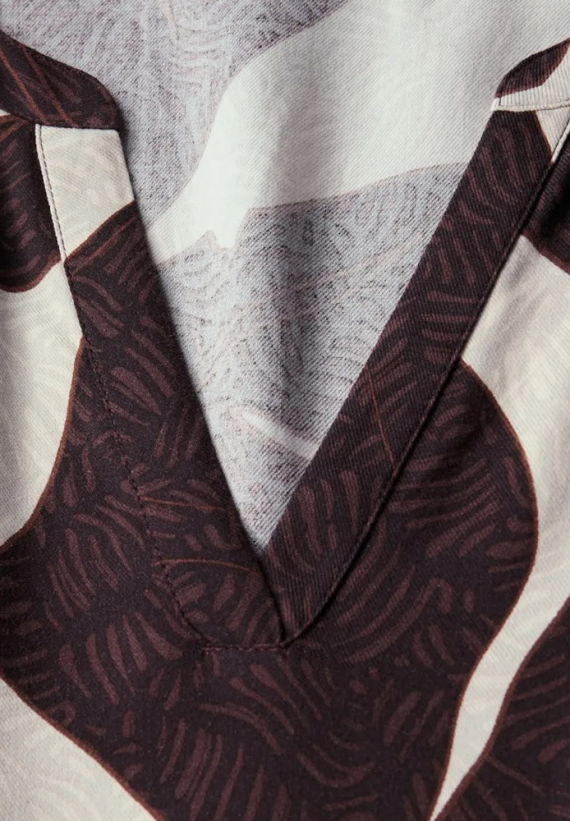 STREET ONE STUDIO Kleider*Gemustertes Maxi-Kleid fudge red