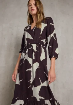 STREET ONE STUDIO Kleider*Gemustertes Maxi-Kleid fudge red