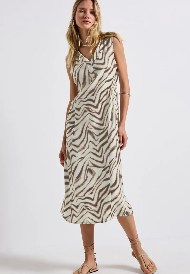 Street One Kleider*Gemustertes Midi-Kleid tumbled beige
