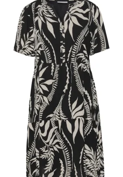 STREET ONE STUDIO Kleider*Gemustertes Tunika-Kleid Black