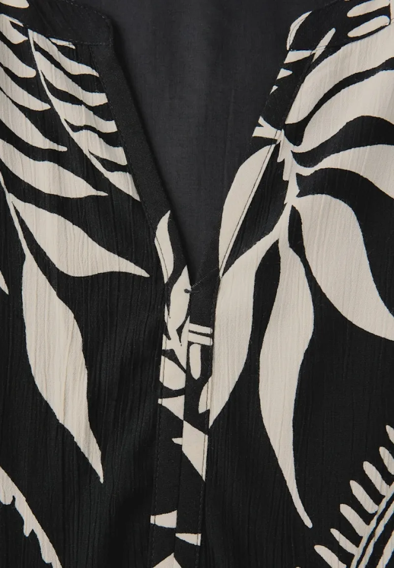 STREET ONE STUDIO Kleider*Gemustertes Tunika-Kleid Black