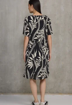 STREET ONE STUDIO Kleider*Gemustertes Tunika-Kleid Black