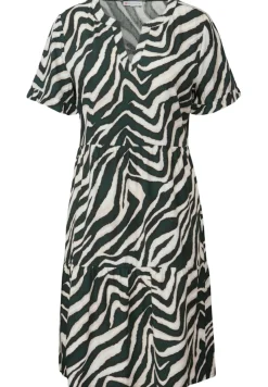 Street One Kleider*Gemustertes Tunika-Kleid pine grove green