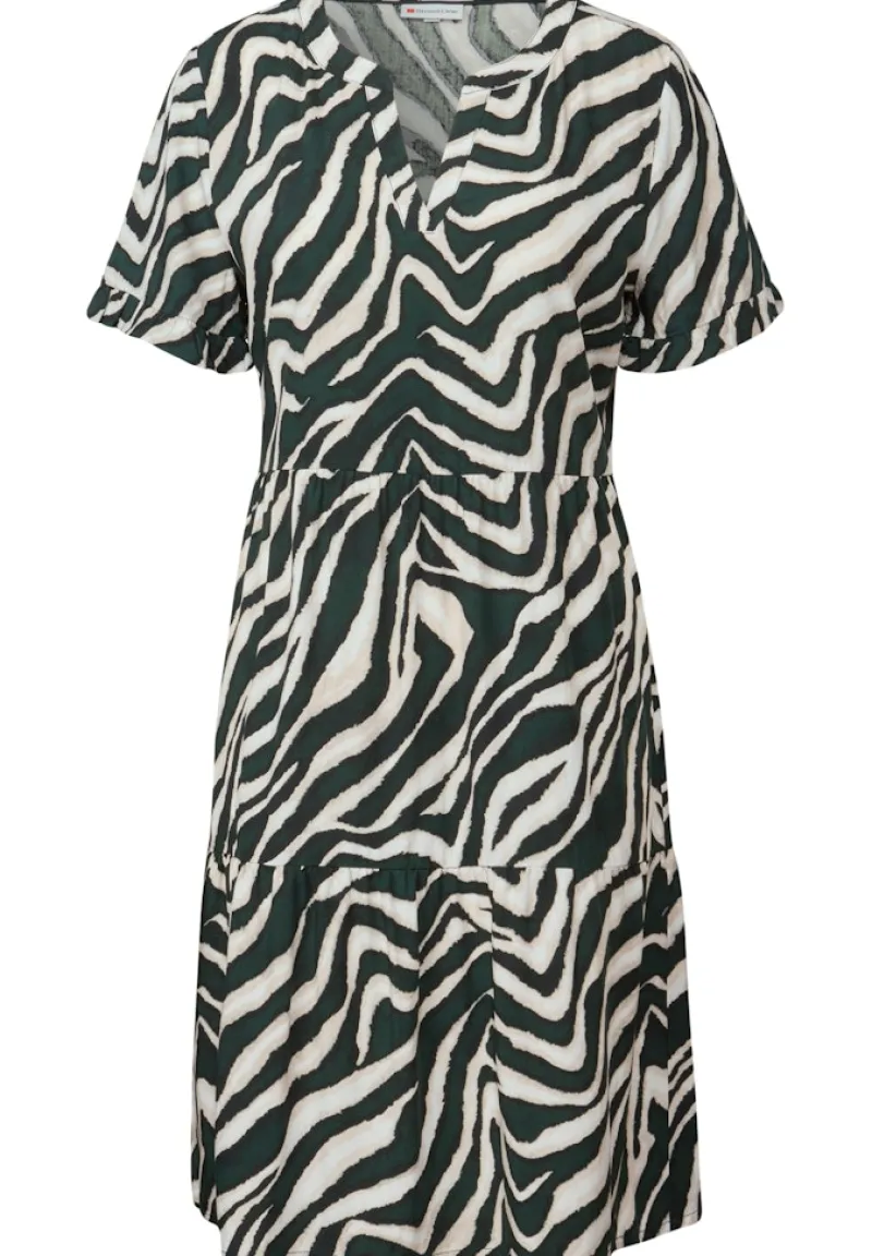 Street One Kleider*Gemustertes Tunika-Kleid pine grove green