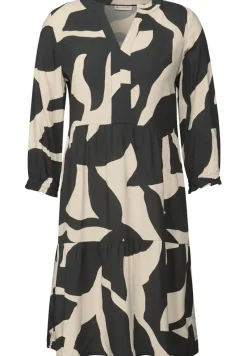 Street One Kleider*Gemustertes Tunika-Kleid whale tail grey