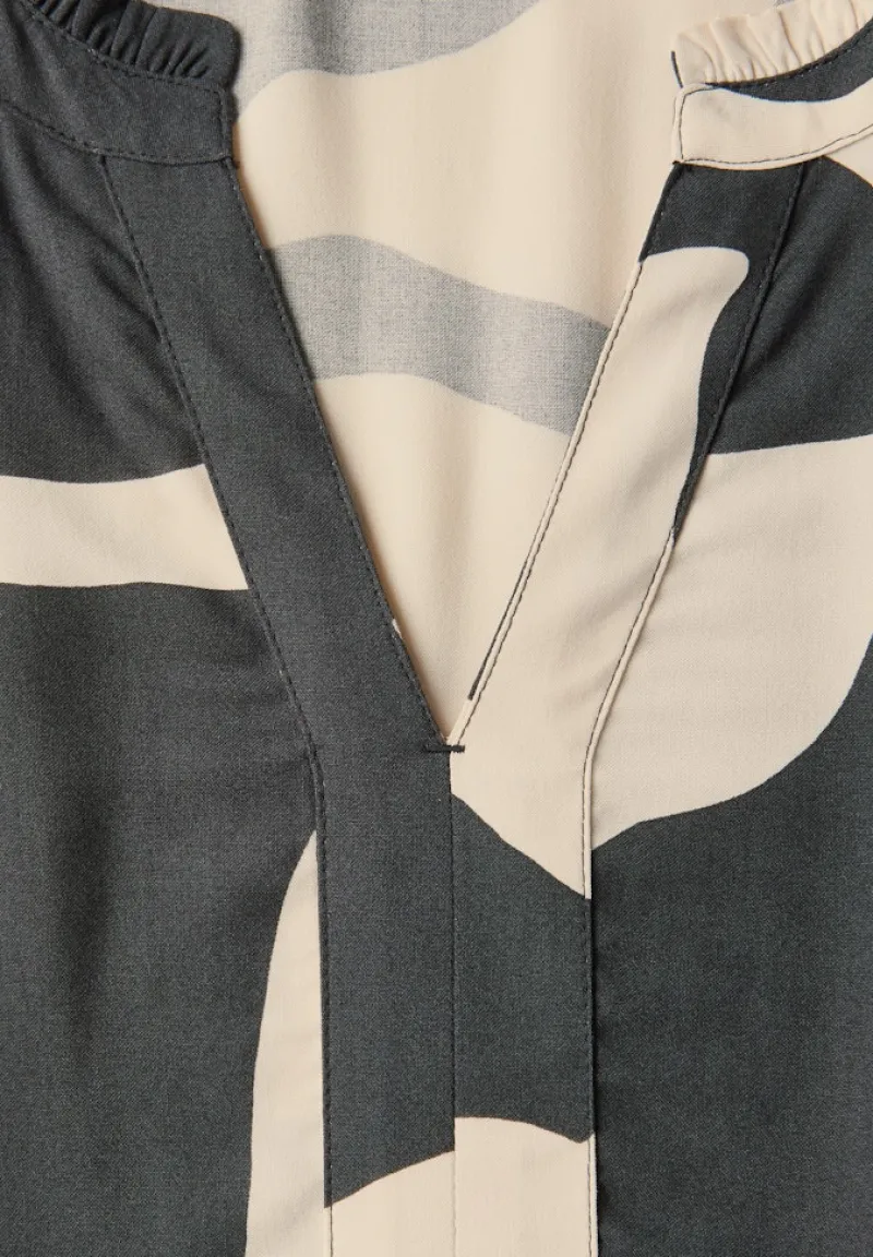 Street One Kleider*Gemustertes Tunika-Kleid whale tail grey