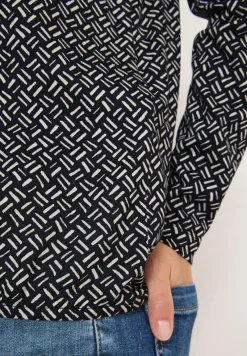 Cecil Shirts*Gemustertes Tunika-Shirt light greige