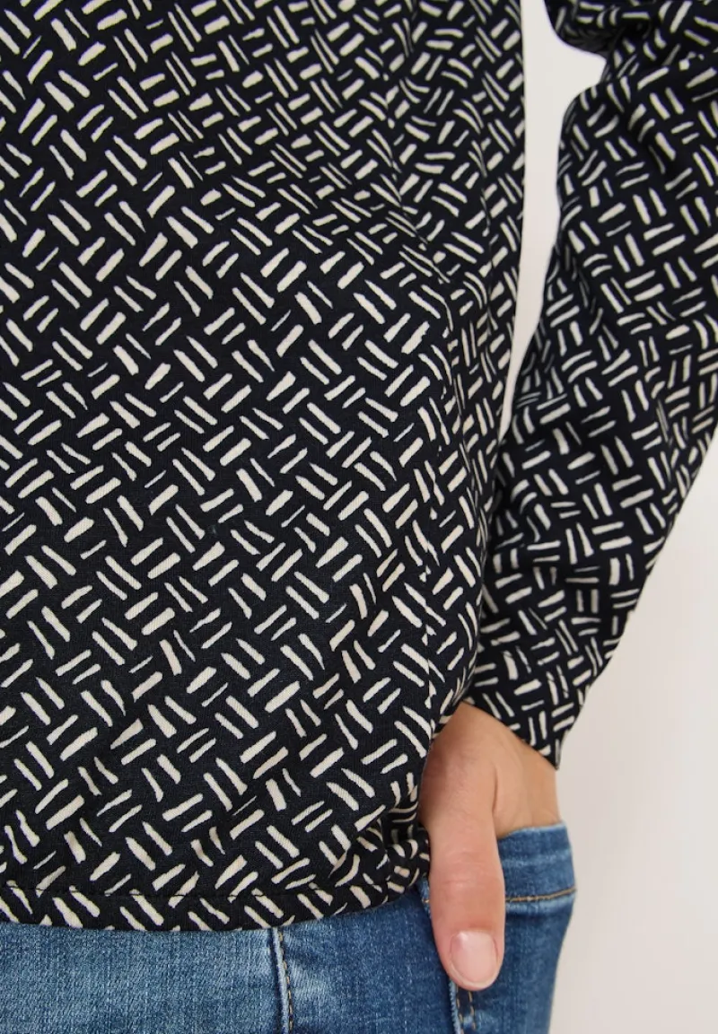 Cecil Shirts*Gemustertes Tunika-Shirt light greige