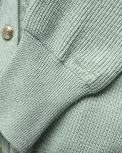 Gant Pullover & Sweatshirts*Gerippte Baumwollstrickjacke porcelain green