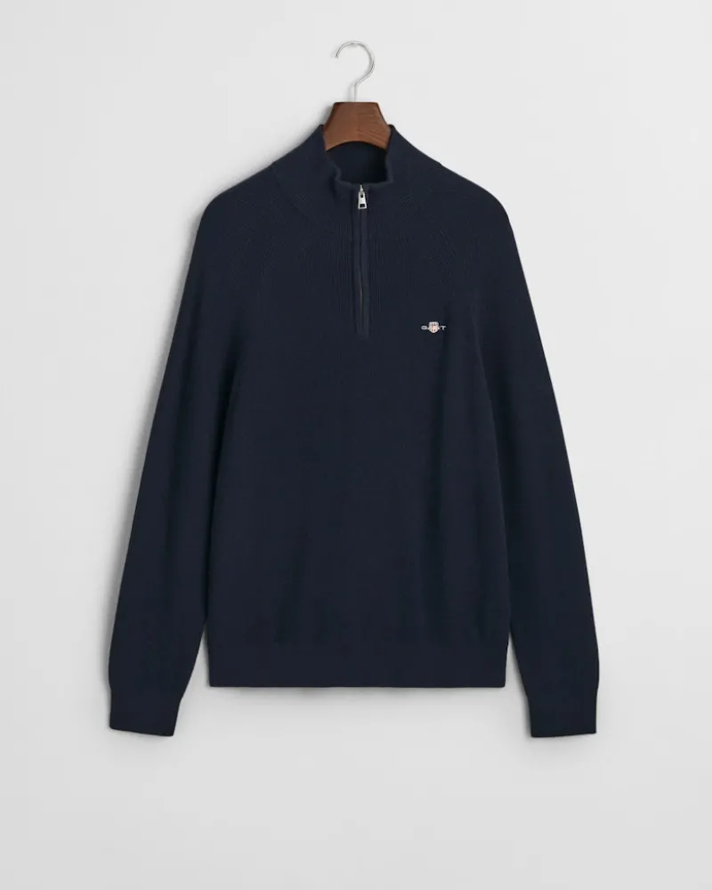 Gant Pullover & Sweatshirts|Big Boys*Gerippter Troyer aus Baumwoll-Woll-Gemisch evening blue