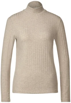 Street One Shirts*Geripptes Langarmshirt spring sand melange