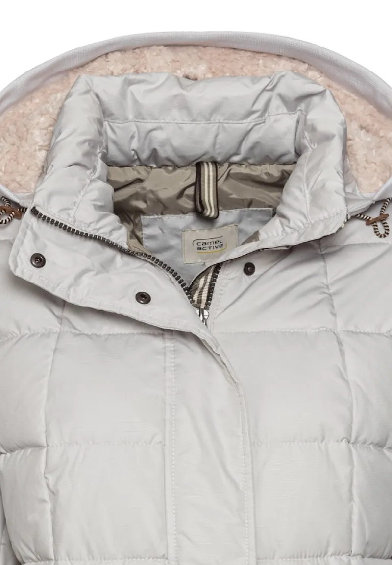 Camel Active Jacken*Gesteppte Jacke mit abnehmbarer Kapuze Silver