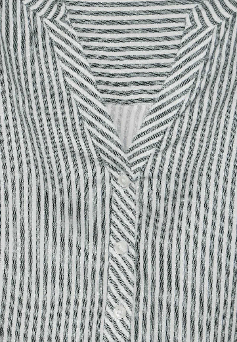 Cecil Blusen*Gestreifte Basic Bluse fir green