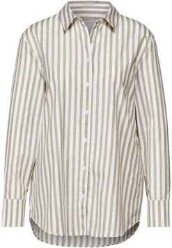 Street One Blusen*Gestreifte Hemdbluse breezy beige