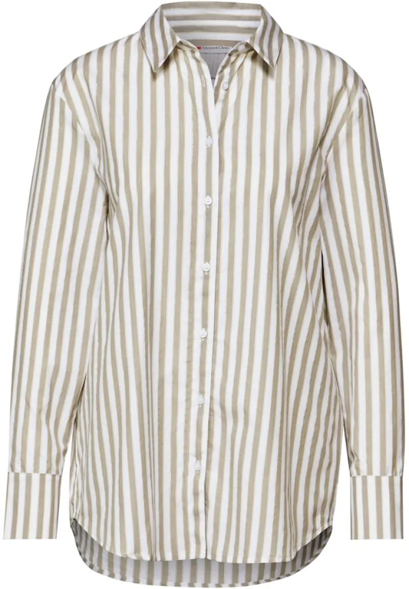 Street One Blusen*Gestreifte Hemdbluse breezy beige