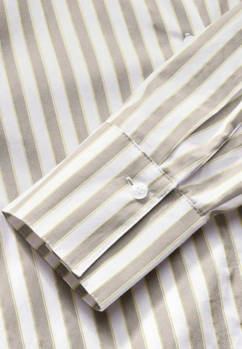 Street One Blusen*Gestreifte Hemdbluse breezy beige