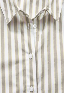 Street One Blusen*Gestreifte Hemdbluse breezy beige