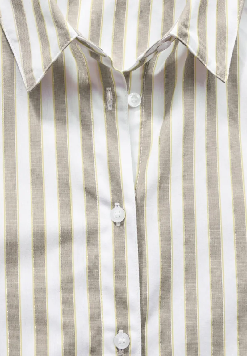 Street One Blusen*Gestreifte Hemdbluse breezy beige