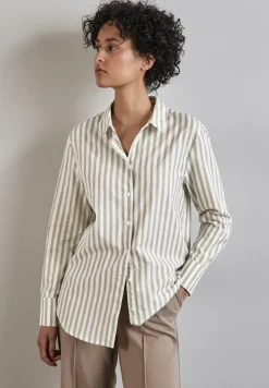 Street One Blusen*Gestreifte Hemdbluse breezy beige