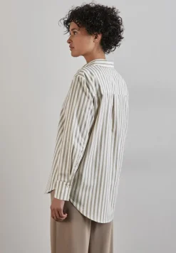Street One Blusen*Gestreifte Hemdbluse breezy beige