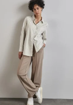 Street One Blusen*Gestreifte Hemdbluse breezy beige