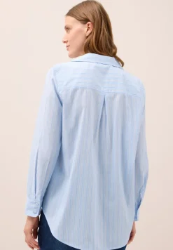 Cecil Blusen*Gestreifte Hemdbluse light sky blue
