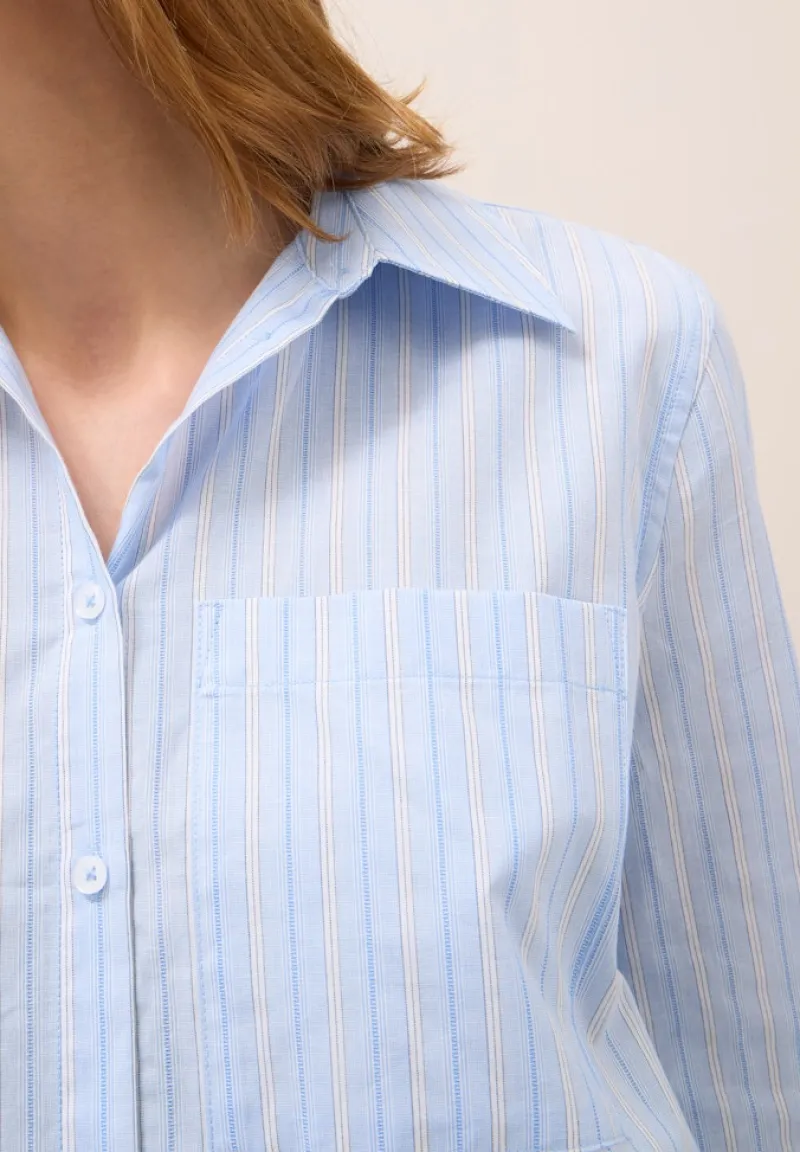 Cecil Blusen*Gestreifte Hemdbluse light sky blue