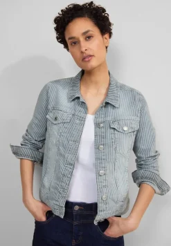 Street One Jacken*Gestreifte Jeansjacke stripe soft washed