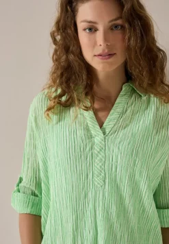 Cecil Blusen*Gestreifte Seersucker Bluse iced neon green