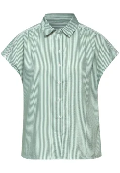 Street One Blusen*Gestreifte Sommer Bluse soft moss green
