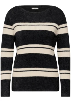 Cecil Pullover & Sweatshirts*Gestreifter Pullover Black