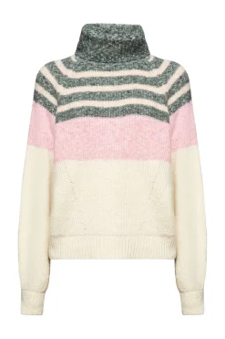 Esprit Pullover & Sweatshirts*Gestreifter Rollkragenpullover in Rippstrick ice