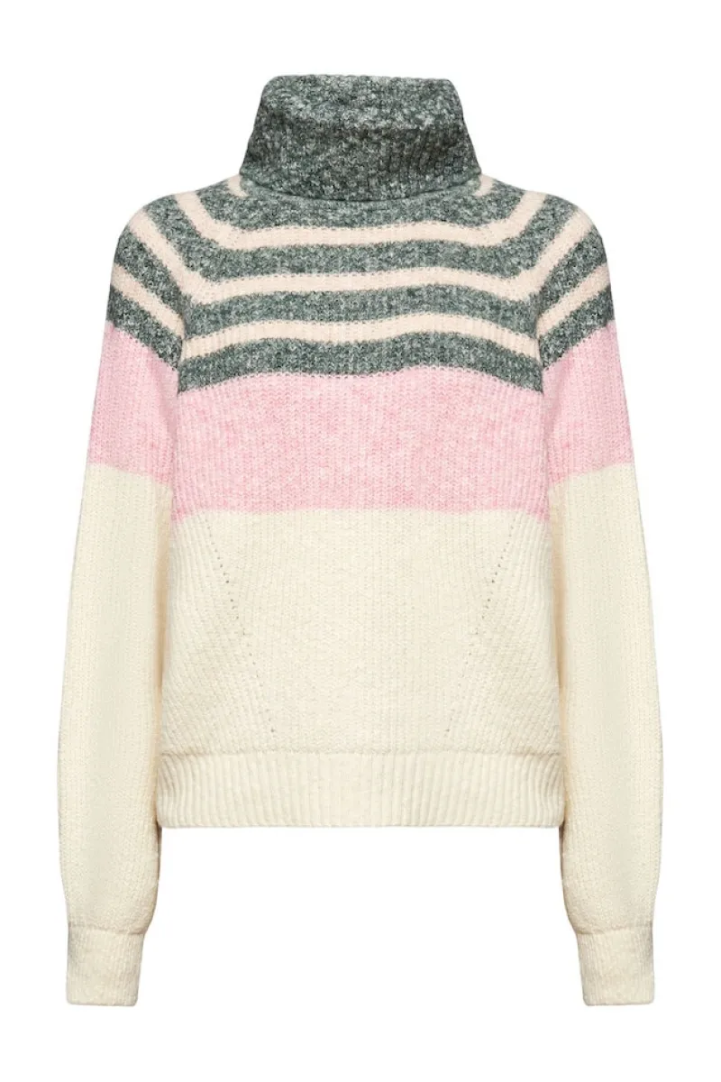 Esprit Pullover & Sweatshirts*Gestreifter Rollkragenpullover in Rippstrick ice