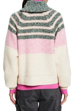 Esprit Pullover & Sweatshirts*Gestreifter Rollkragenpullover in Rippstrick ice