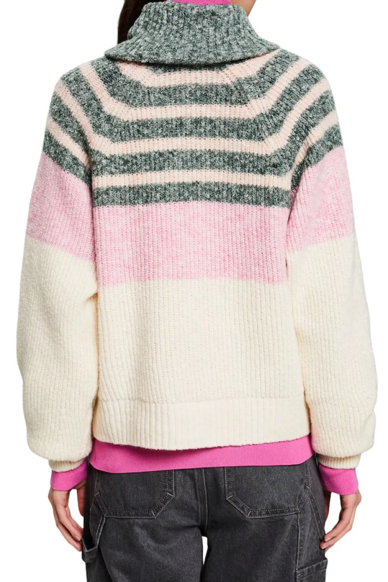 Esprit Pullover & Sweatshirts*Gestreifter Rollkragenpullover in Rippstrick ice