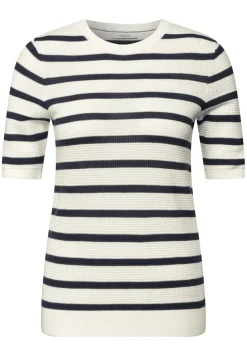 Cecil Pullover & Sweatshirts*Gestreifter Strukturpullover universal blue