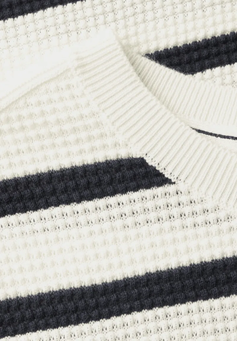 Cecil Pullover & Sweatshirts*Gestreifter Strukturpullover universal blue