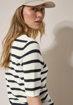 Cecil Pullover & Sweatshirts*Gestreifter Strukturpullover universal blue