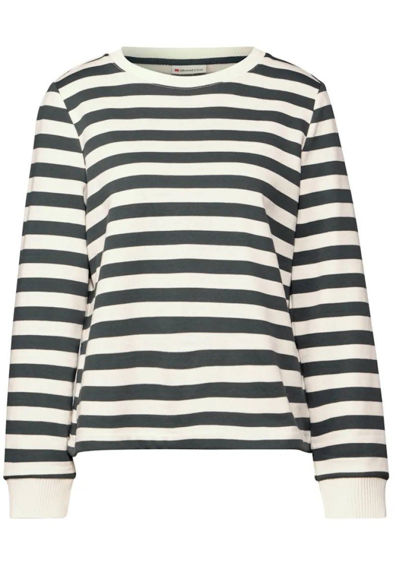 Street One Pullover & Sweatshirts*Gestreifter Sweater marshy green