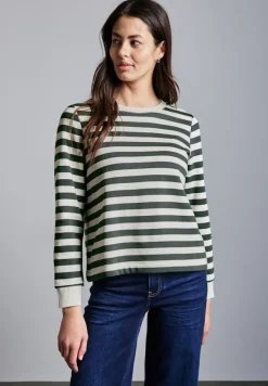 Street One Pullover & Sweatshirts*Gestreifter Sweater marshy green