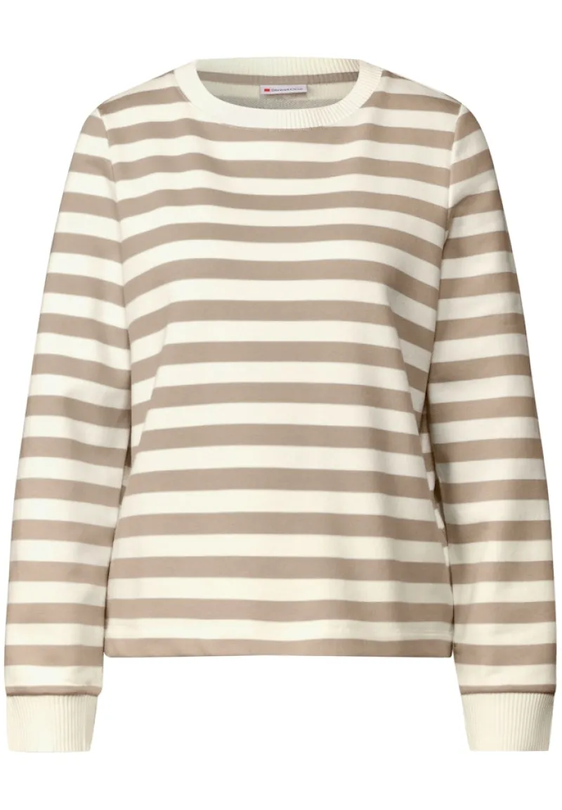 Street One Pullover & Sweatshirts*Gestreifter Sweater safari beige
