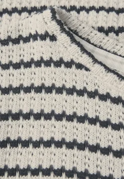 Cecil Shirts*Gestreiftes Ajour T-Shirt light beige