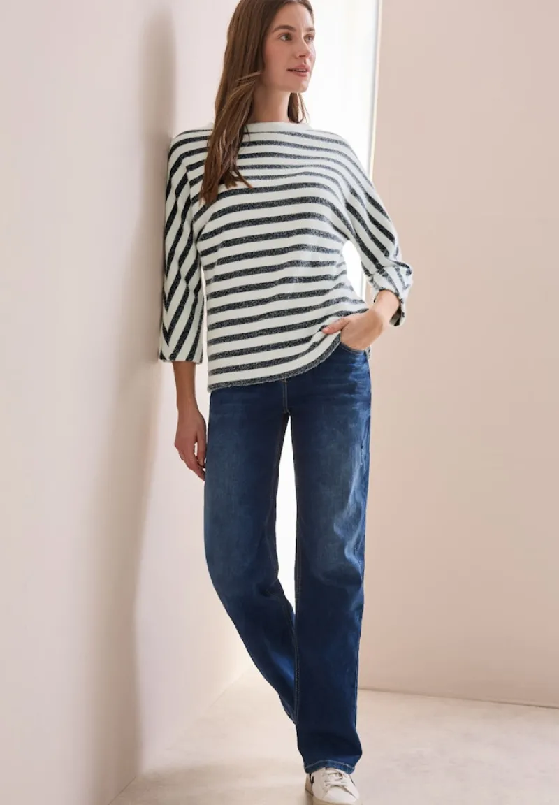 Cecil Shirts*Gestreiftes Federgarn Shirt universal blue