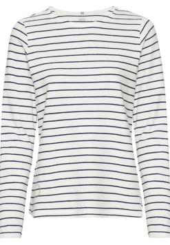 Camel Active Shirts*Gestreiftes Langarmshirt aus reiner Baumwolle indigo blue stripes