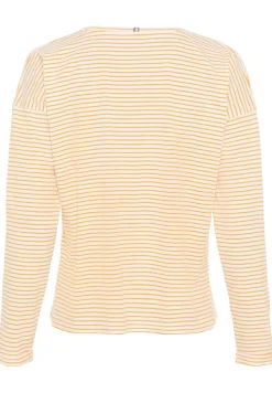 Camel Active Shirts*Gestreiftes Longsleeve aus Organic Cotton sun orange