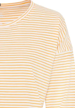 Camel Active Shirts*Gestreiftes Longsleeve aus Organic Cotton sun orange