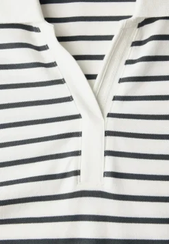 Cecil Shirts*Gestreiftes Piquée Poloshirt vanilla white