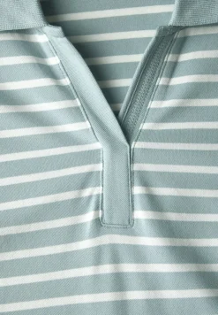 Cecil Shirts*Gestreiftes Piquée Poloshirt cool salvia green