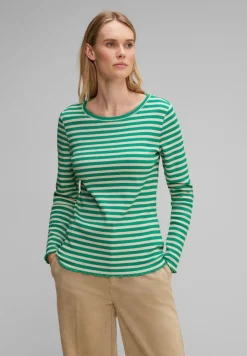 Street One Shirts*Gestreiftes Rippshirt fresh spring green