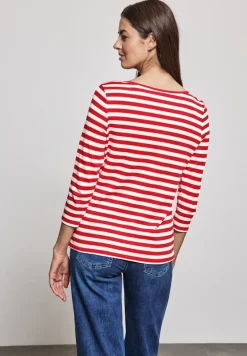 Street One Shirts*Gestreiftes Shirt mandarin red